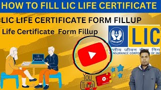 Lic life certificate 2024  lic life certificate form fillup 2024  lic maturity clam 2024 l Lic l [upl. by Qiratla616]