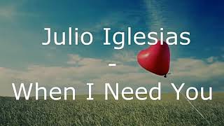 When i need you  Julio Iglesias  karaoke [upl. by Ardnasxela69]