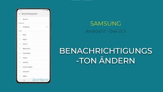 Benachrichtigungston ändern  Samsung Android 11  One UI 3 [upl. by Leamse]