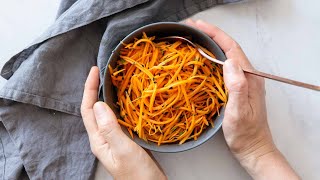 Simple Carrot Salad  Perfect Summer Side Dish [upl. by Kobylak333]