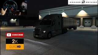 American Truck Simulator  Freightliner Truck  Night Transport G29 Gameplay [upl. by Spiegelman]