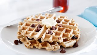 Chocolate Chip Waffles  Easy GlutenFree Waffle Recipe [upl. by Poulter]