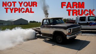 TRACTOR Powered F250 Revival Farm Grown 70s Diesel Conversion Runs Again [upl. by Nat]