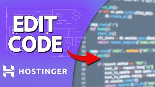 How To Edit Code In Hostinger [upl. by Aehcsrop51]