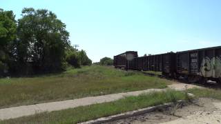 CN 7243 crossing abandoned railroad crossing at Parker Ave northbound in Winnipeg Manitoba [upl. by Burbank980]