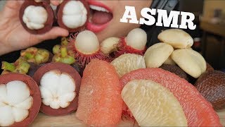 ASMR EXOTIC FRUITS EATING SOUNDS NO TALKING  SASASMR [upl. by Yerak]