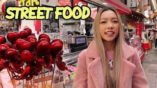 Japanese Food Market Tour  Kuromon Market [upl. by Ruhtracm]