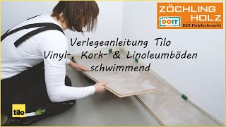 Verlegeanleitung Tilo Vinyl Kork amp Linoleumböden schwimmend [upl. by Brag]