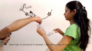 How To Apply Wall Stickers On Wall  Easy Installation [upl. by Anaitsirc]