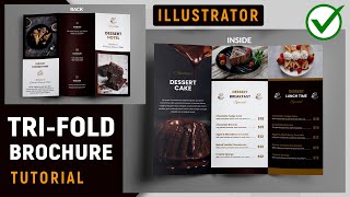 ✅ How to Create a Trifold Brochure Design in Illustrator  Adobe Illustrator Tutorial [upl. by Llebyram62]