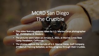 USMC Crucible MCRD San Diego  Golf Company [upl. by Ledba]