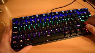 Review Aukey  Mechanische Tastatur KMG7 mit LED Beleuchtung [upl. by Breen]