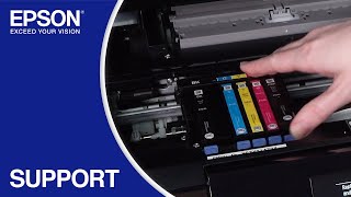 Epson Expression Premium XP830 Replacing the Ink Cartridges [upl. by Aicemak]