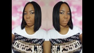 OUTRE The Daily Wig Series Straight Blunt Cut Bob 12 in 100 unprocessed human hair ep 2 [upl. by Nehgam]