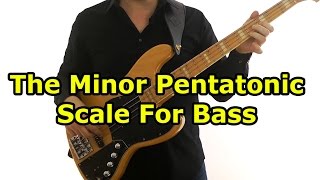 The Minor Pentatonic Scale For Bass Guitar [upl. by Hannavahs]