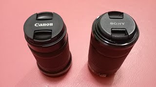 เปรียบเทียบ sony SLE 55210 vs canon rfs 55210 [upl. by Niela302]