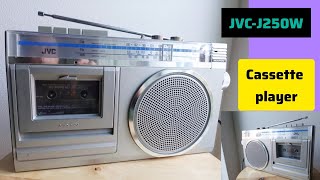 antique tape recorder JVC RC250jw model 2in1 FM radio cassette recorderfor sale oldcassetplaye [upl. by Anel936]