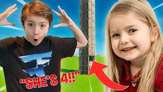 4 YEAR OLD SISTER CRANKING 90S Youngest EVER in Fortnite INSANE [upl. by Ehtiaf]