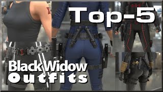 MARVELS AVENGERS  My Top 5 Black Widow Outfits [upl. by Auoh960]