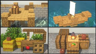 Minecraft 25 Medieval Harbor Build Hacks and Ideas [upl. by Kissee256]