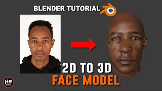 Create a 3D Face using 2D Image in Blender  Tutorials   Harish Studios [upl. by Ssilb]