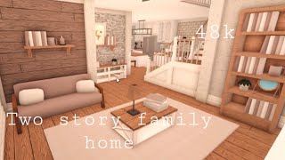 Roblox Bloxburg  Two Story Family Home 48k  House Build [upl. by Hogue950]