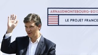 Primaire de la gauche  Arnaud Montebourg officialise sa candidature pour 2017 [upl. by Nnave]