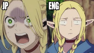 Delicious in Dungeon but just Marcille  JP vs ENGLISH [upl. by Kristopher129]