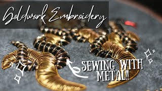 The ULTIMATE Guide to getting started with GOLDWORK EMBROIDERY  Tutorial [upl. by Algy]