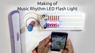 How to make a Music Rhythm LED Flash Light using Microphone [upl. by Karwan398]