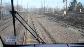 Führerstandsmitfahrt von Halle Saale nach Leipzig Hbf Tief [upl. by Madelena]