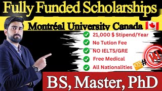 Fully Funded Scholarships for BS Master and PhD in Canada University of Montreal Life in Canada [upl. by Hallvard]