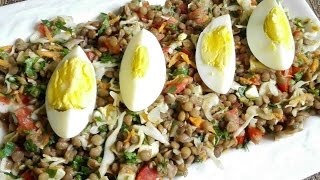 سلطة العدس  salade de lentilles variée [upl. by Bushweller]