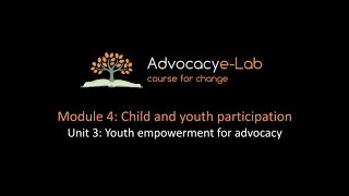 Unit 3 Youth empowerment for advocacy [upl. by Blakeley]