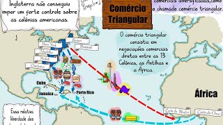 Mapa mental Comércio Triangular das 13 Colônias [upl. by Aneladdam416]