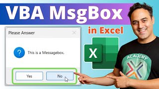 How to Display a Message Box in Excel Using VBA [upl. by Hamehseer]