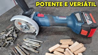 Teste e Review da Esmerilhadeira Bosch GWS 180LI [upl. by Saw]