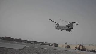 RAF Chinooks landing Lashkargah Afghanistan 2012 [upl. by Erleena]