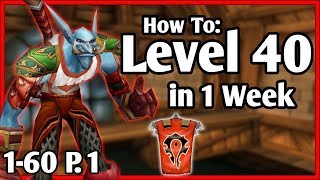 WoW Classic Grinding Guide  Level 1  40 in 1 week Horde Side  Get Gold for your Mount [upl. by Earle]