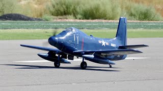 Douglas A2D1 Skyshark  CRASH LANDING on Maiden Flight [upl. by Faye892]