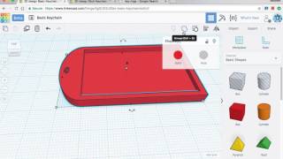 Easy Beginner TinkerCAD Project Keychain  Bag Tag [upl. by Wilburt]