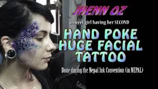 2nd FACE TATTOO done at Nepal Inked Convention [upl. by Jessalyn]