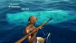 HUNTING WHALES ALL Assassins Creed Harpoon Hunts Including The White WhaleMoby Dick [upl. by Waller]