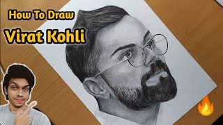 How To Draw Virat Kohli Step By Step Sketch Tutorial  PART 2 🔥👌 [upl. by Yentihw]