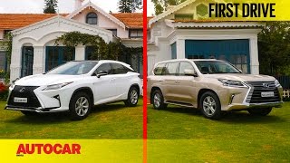 Lexus RX450h amp LX450d  First Drive  Autocar India [upl. by Loomis]