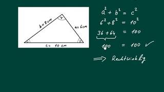 Wann ist ein Dreieck rechtwinklig [upl. by Floro]