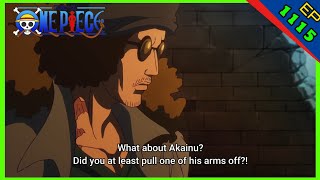 Aokiji talks about his fight with Akainu explains how he lost his leg [upl. by Willetta]