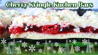 Cherry Kringle Kuchen Bars are the very BEST Christmas Dessert baking christmasbaking [upl. by Siddra823]