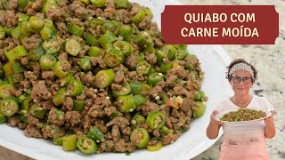 Depois de fazer essa receita de Quiabo com Carne Moída você não vai querer comer outra SEQUINHO [upl. by Frendel]