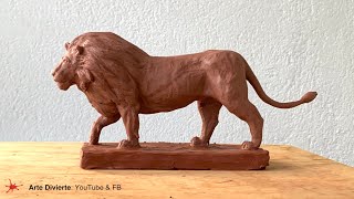 CÓMO ESCULPIR UN LEÓN REALISTA  En plastilina [upl. by Ledda]